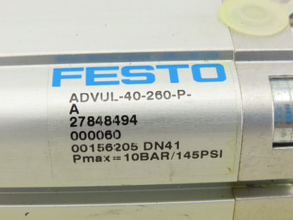 Festo ADVUL-40-260-P-A Pneumatic Compact Air Cylinder 40mm Bore 260mm Stroke