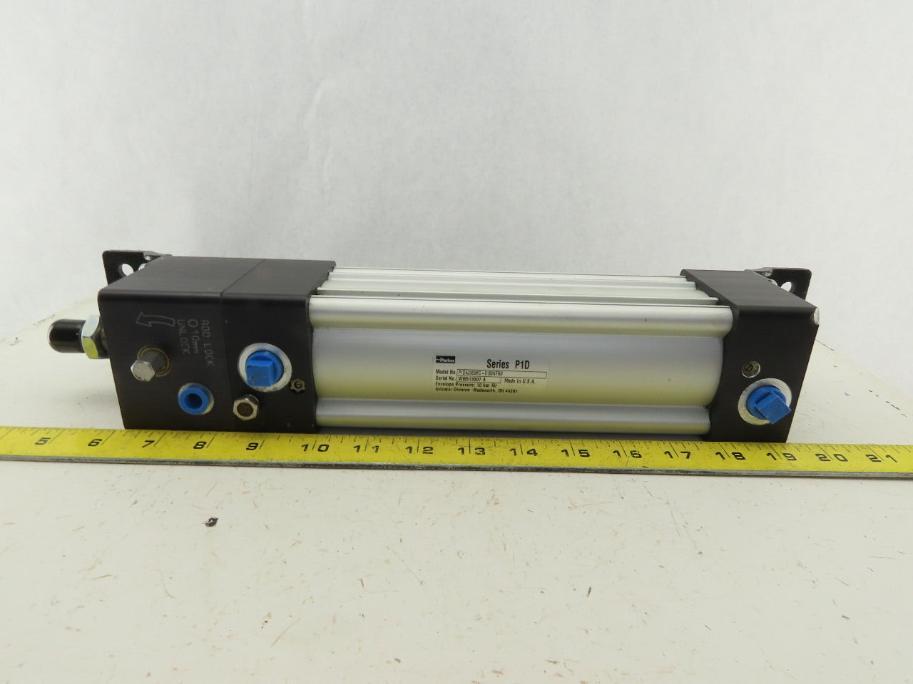 Parker P1D4J063MC 63mm Bore 160mm Stroke Double Acting Rod Lock Cylinder