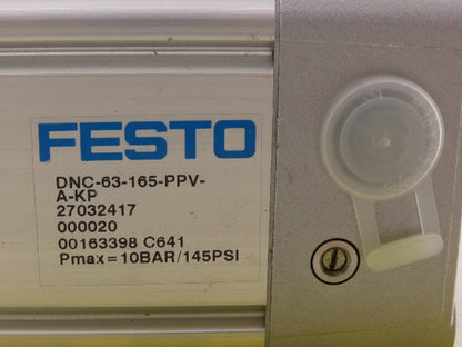 Festo DNC-63-165-PPV-A-KP Pneumatic Air Cylinder 63mm Bore 165mm Stroke W/Clamp