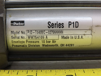 Parker P1D-T040MC-0275NNNNN Pneumatic Air Cylinder 40mm Bore 275mm Stroke