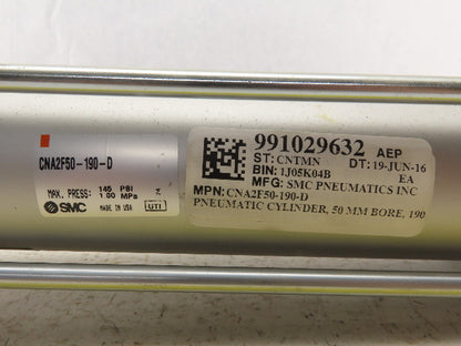SMC Smc CN2F50-190-D Pneumatic Cylinder 50mm Bore 190mm Stroke W/CAN2-50D-UA