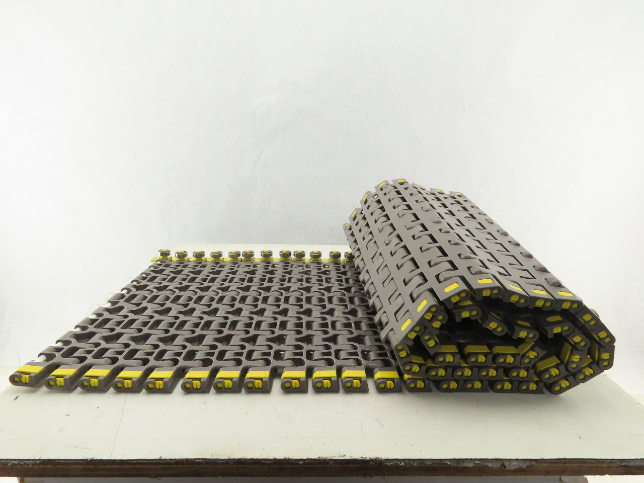 Rexnord 7956 15" Wide Flat Mat Top Bearing Guided Radius Conveyor Chain 60"