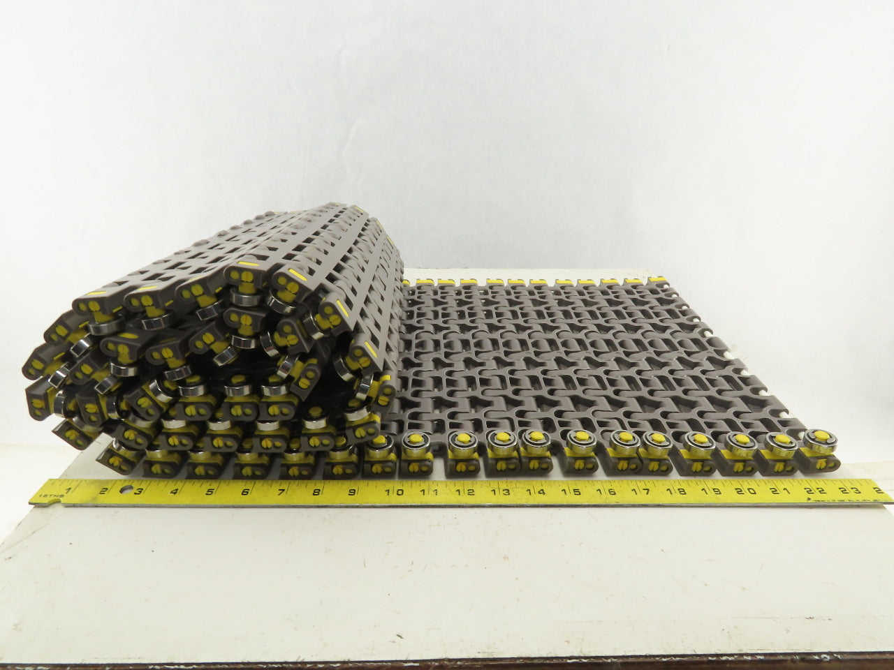 Rexnord 7956 15" Wide Flat Mat Top Bearing Guided Radius Conveyor Chain 60"