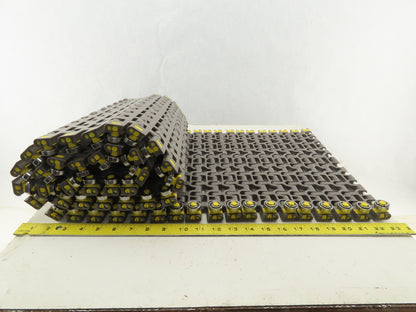 Rexnord 7956 15" Wide Flat Mat Top Bearing Guided Radius Conveyor Chain 60"