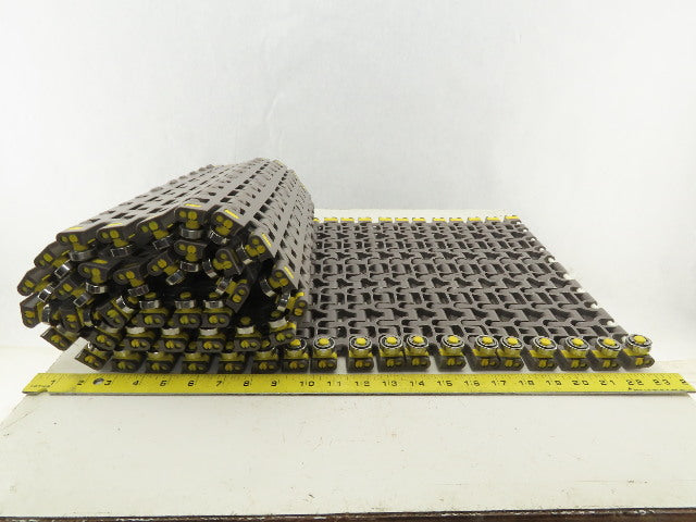 Rexnord 7956 15" Wide Flat Mat Top Bearing Guided Radius Conveyor Chain 60"