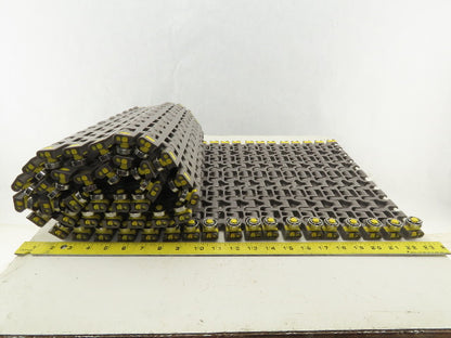 Rexnord 7956 15" Wide Flat Mat Top Bearing Guided Radius Conveyor Chain 60"