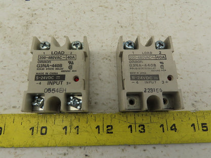 Omron G3NA-110B 4-24VDC Solid State Relay 200-480V 40A Lot Of 2