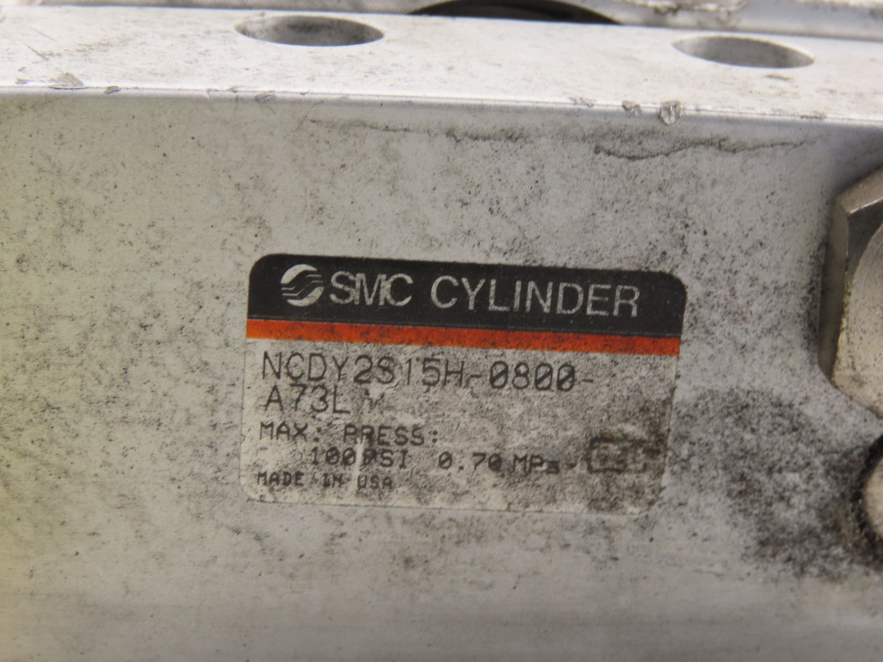 SMC NCDY2S15H-0800 Rodless Guided Cylinder 8" Travel 100 SPI