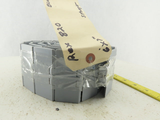 Rex 820 3-1/4" Straight Running Flat Table Top Conveyor Chain 6'7"