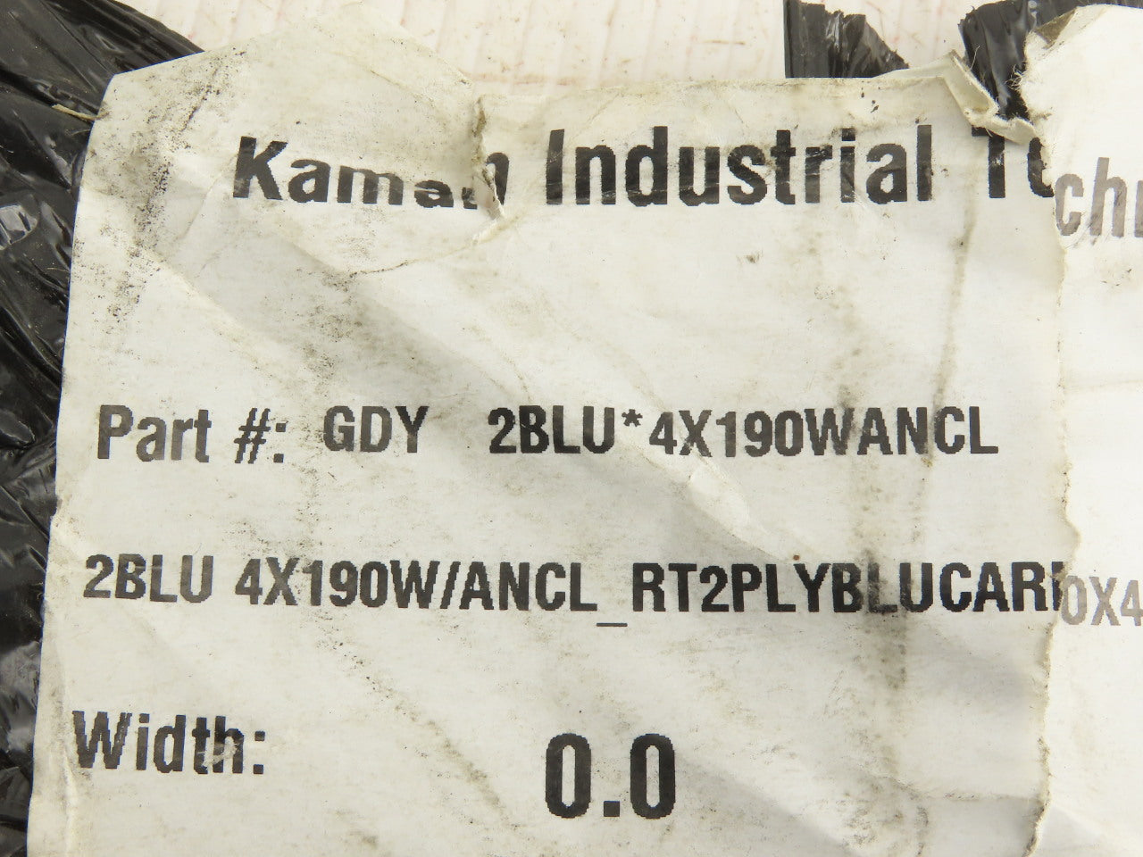 Kaman 4" Wide Rough Top Carbox Incline V-Groove Tracking Conveyor Belt 190"