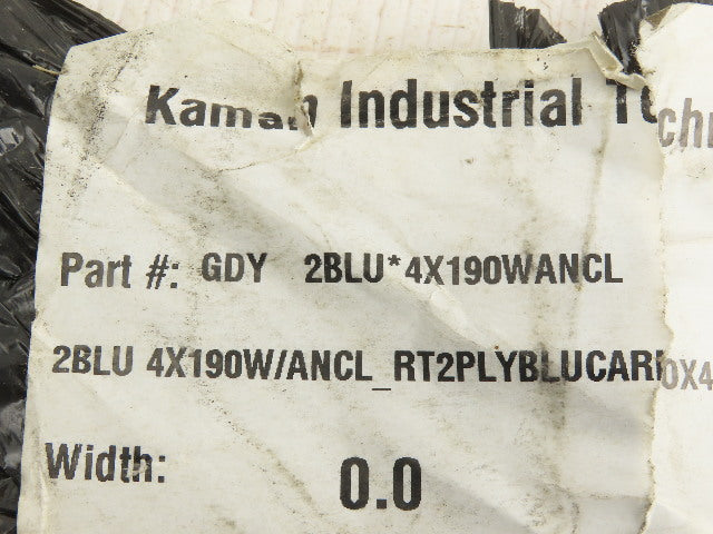 Kaman 4" Wide Rough Top Carbox Incline V-Groove Tracking Conveyor Belt 190"