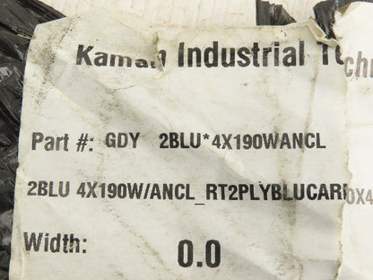 Kaman 4" Wide Rough Top Carbox Incline V-Groove Tracking Conveyor Belt 190"