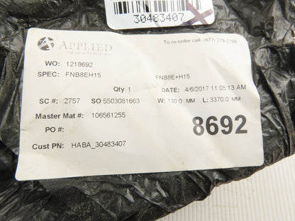 130mm Wide Smooth Top Center V-Groove Tracking Endless Conveyor Belt 3370mm