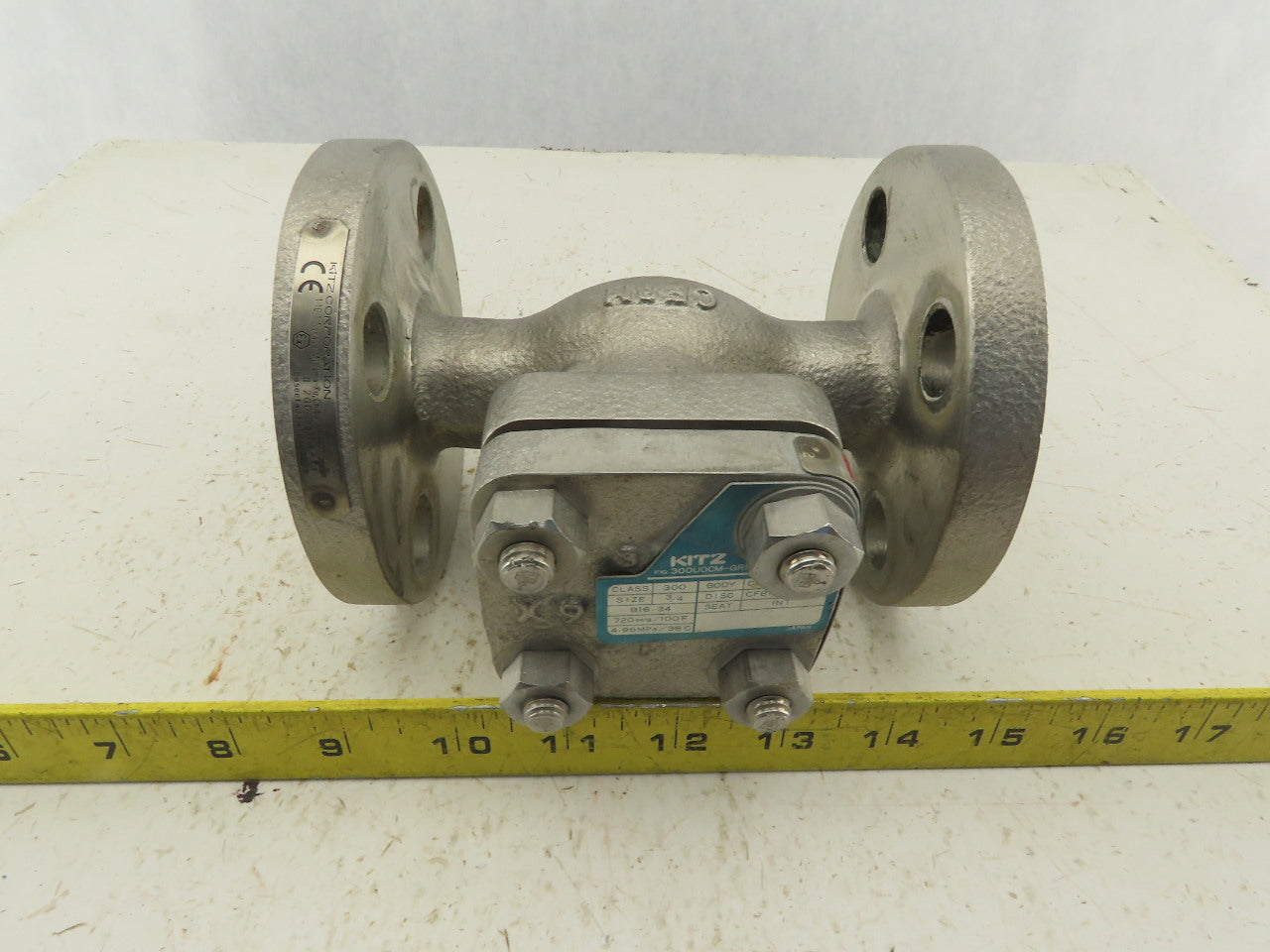 Kitz 300U0CM-GRF 3/4" Flange Mount Class 300 Inline Check Valve