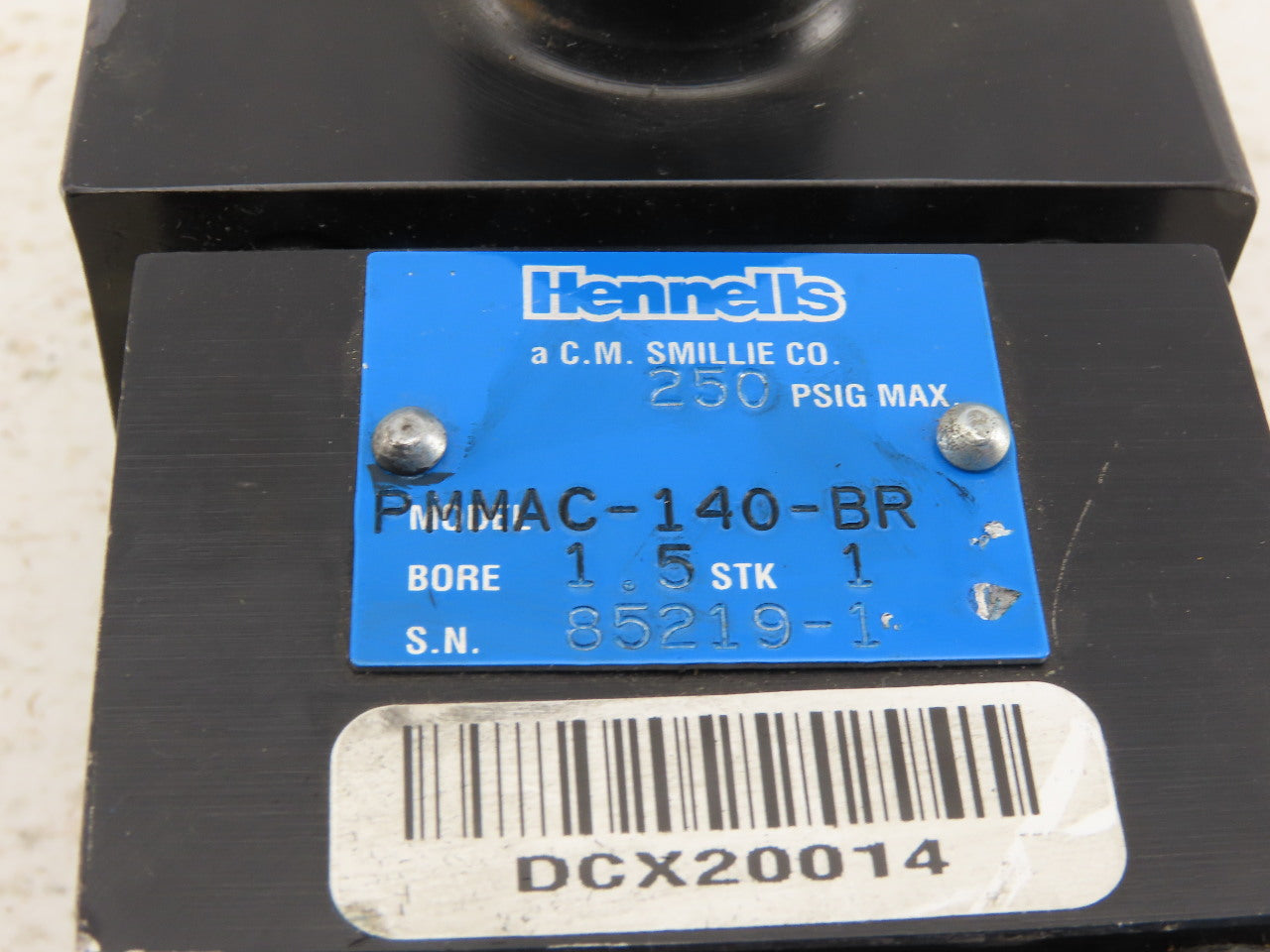 Hennells PMMAC-140-BR 1-1/2" Bore 1" Stroke Center Trunnion Air Cylinder