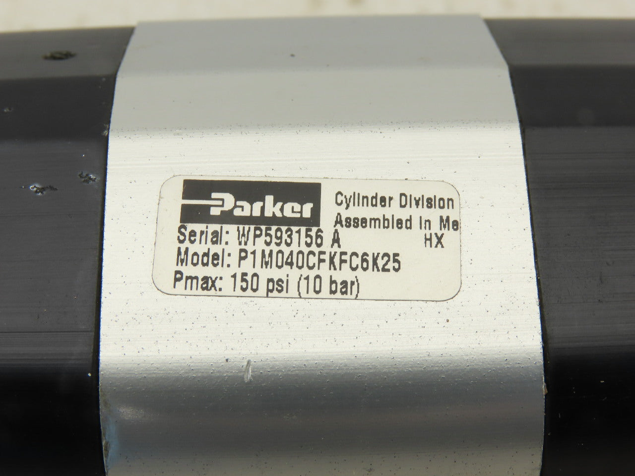 Parker P1M040CFKFC6K25 40mm Bore 25mm Stroke Double Ended Stroke Guided Cylinder