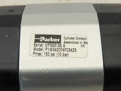 Parker P1M040CFKFC6K25 40mm Bore 25mm Stroke Double Ended Stroke Guided Cylinder