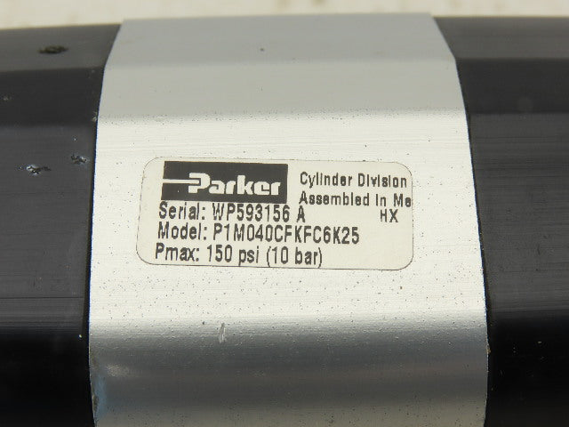 Parker P1M040CFKFC6K25 40mm Bore 25mm Stroke Double Ended Stroke Guided Cylinder