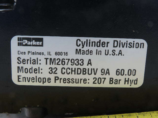 Parker 32CCHDBUV9A60 32mm Bore 60mm Stroke Double Acting Hydraulic Cylinder