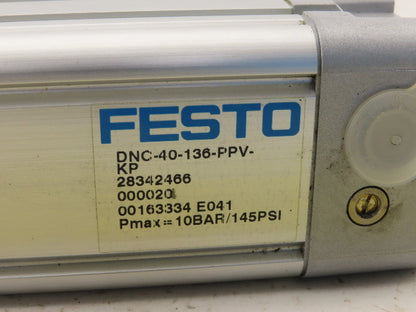 Festo DNC-40-136-PPV-KP 40mm Bore 136mm Stroke Double Acting Air Lock Cylinder