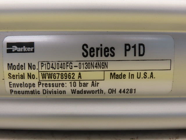 Parker P1D4J040FG-0130N4N6N 40mm Bore 130mm Stroke Rod Lock Air Cylinder