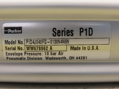 Parker P1D4J040FG-0130N4N6N 40mm Bore 130mm Stroke Rod Lock Air Cylinder