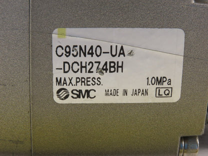 SMC C95N40-UA-DCH274BH 40mm Bore 274mm Stroke Double Acting Air Lock Cylinder
