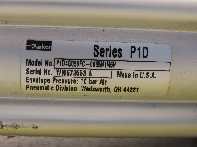 Parker P1D4G050FC-0065N1N6N 50mm Bore 65mm Double Ended Stroke Air Cylinder