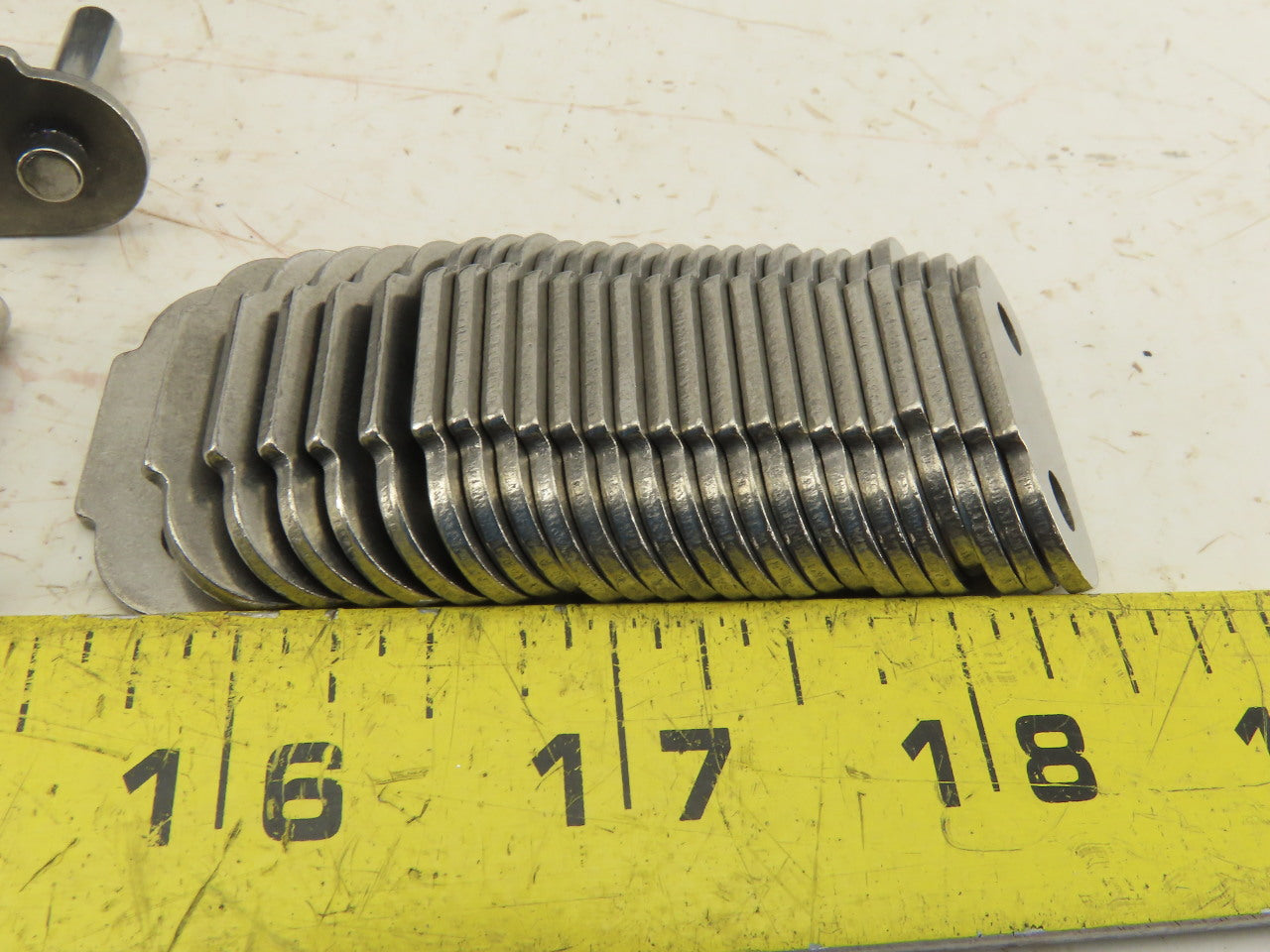 Rexnord #30 Chain Stainless Steel Plate Top Conveyor Chain Links Lot Of 28