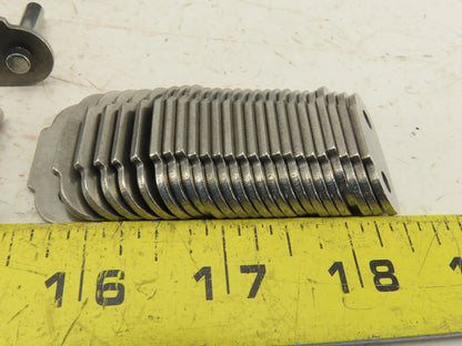 Rexnord #30 Chain Stainless Steel Plate Top Conveyor Chain Links Lot Of 28