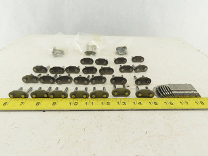 Rexnord #30 Chain Stainless Steel Plate Top Conveyor Chain Links Lot Of 28