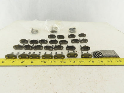 Rexnord #30 Chain Stainless Steel Plate Top Conveyor Chain Links Lot Of 28