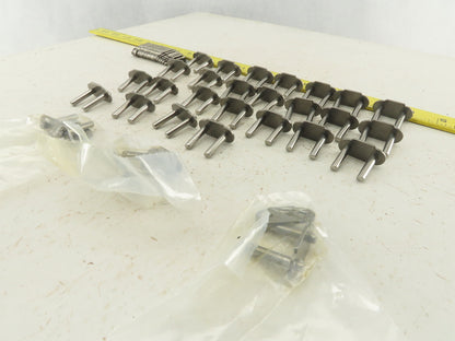 Rexnord #30 Chain Stainless Steel Plate Top Conveyor Chain Links Lot Of 28