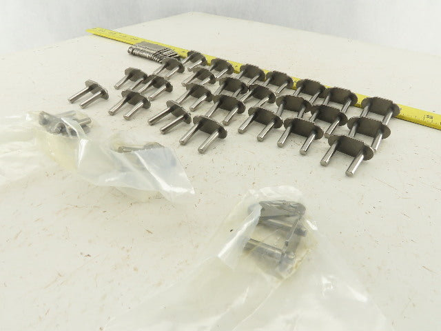 Rexnord #30 Chain Stainless Steel Plate Top Conveyor Chain Links Lot Of 28