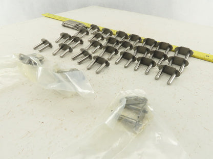 Rexnord #30 Chain Stainless Steel Plate Top Conveyor Chain Links Lot Of 28