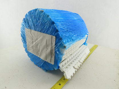 9.8" Straight Running Open Link Mat Top Rubber Grip Conveyor Chain 10'