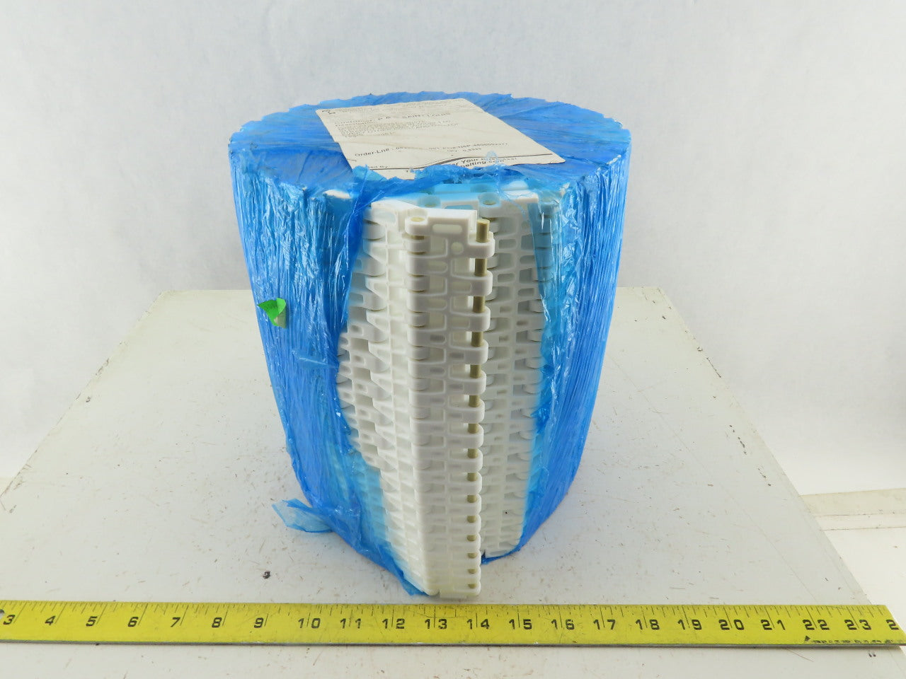 9.8" Straight Running Open Link Mat Top Rubber Grip Conveyor Chain 10'