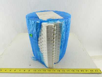9.8" Straight Running Open Link Mat Top Rubber Grip Conveyor Chain 10'