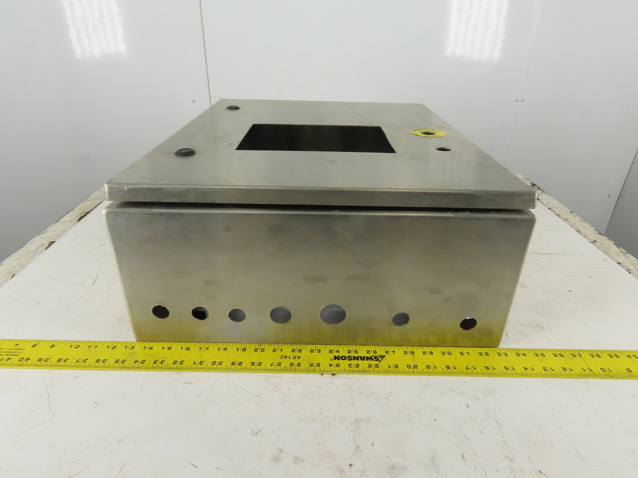 SEC Stainless Steel Electrical Enclosure 24x24x8" Wall Mount Hinged W/Back Plate