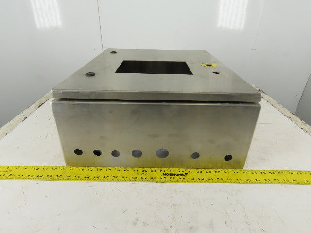 SEC Stainless Steel Electrical Enclosure 24x24x8" Wall Mount Hinged W/Back Plate