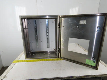 SEC Stainless Steel Electrical Enclosure 24x24x8" Wall Mount Hinged W/Back Plate