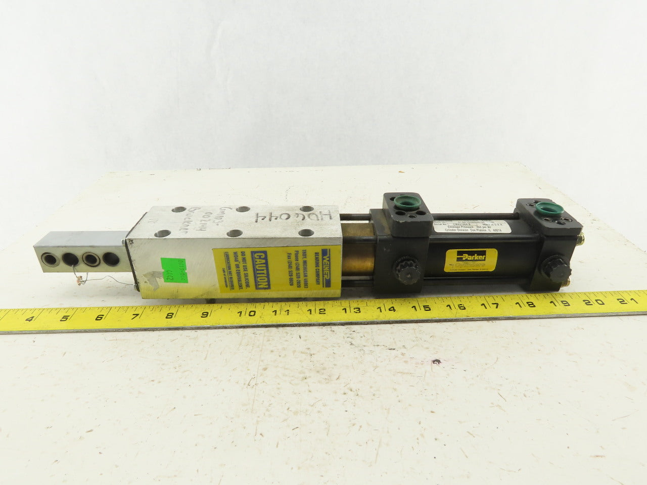 Parker WSPM-24-48-A-90 1-1/2" Bore 2" Stroke Pneumatic Clamp Cylinder