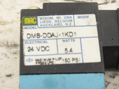 MAC DMB-DDAJ-1KD1 Single Solenoid Pneumatic Directional Valve 24VDC