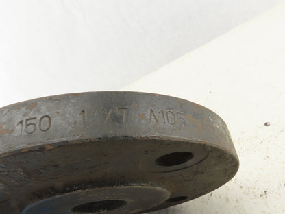 1x7 Class 150 Slip-On Raised Face Steel Pipe Weld Flange 4 Bolt