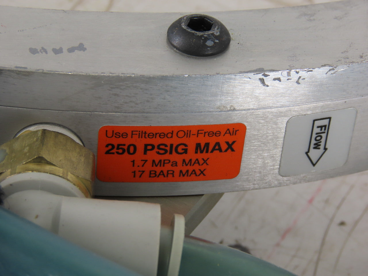 Exair 9" Air Wipe Pass Through Material Blow Off Cleaner Dryer Ring Pilot Valve