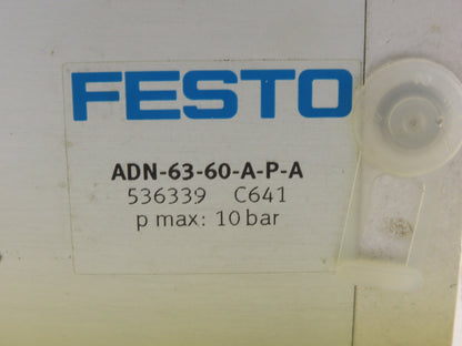 Festo ADN-63-60-A-P-A 63mm Bore 60mm Stroke Double Acting Compact Air Cylinder