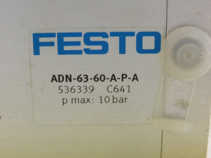 Festo ADN-63-60-A-P-A 63mm Bore 60mm Stroke Double Acting Compact Air Cylinder
