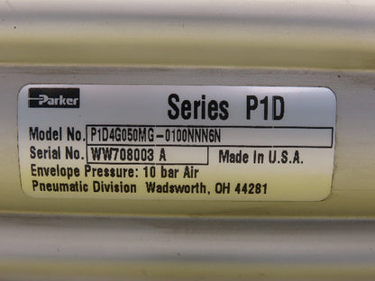 Parker P1D4G050MG-0100NNN6N 50mm Bore 100mm Stroke Double Acting Air Cylinder