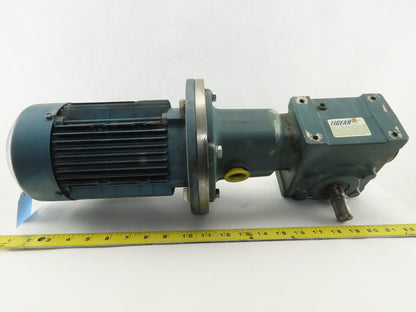 Tigar/Sew Eurodrive 17S15R 3/4Hp Gear Motor 15:1 Ratio 133.3 RPM 230/460V 3Ph