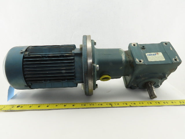 Tigar/Sew Eurodrive 17S15R 3/4Hp Gear Motor 15:1 Ratio 133.3 RPM 230/460V 3Ph